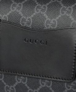 Gucci GG Emblem Small Belt Bag 9.1in/ 23cm Black Silver Hardware For Men 821165 FAED9 1000 - Image 4