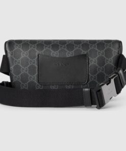 Gucci GG Emblem Small Belt Bag 9.1in/ 23cm Black Silver Hardware For Men 821165 FAED9 1000 - Image 5