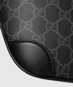 Gucci GG Emblem Small Belt Bag 9.1in/ 23cm Black Silver Hardware For Men 821165 FAED9 1000 - Image 7