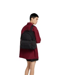 Alternative view of Gucci Medium GG Backpack With Web Black For Men 14.2in/36cm 824624 FAEHZ 1042