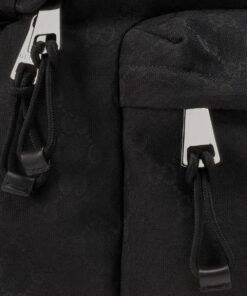 Gucci Medium GG Backpack With Web Black For Men 14.2in/36cm 824624 FAEHZ 1042 - Image 8