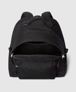 Gucci Medium GG Backpack With Web Black For Men 14.2in/36cm 824624 FAEHZ 1042 - Image 6