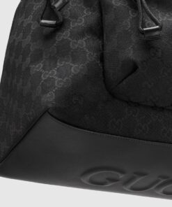 Gucci Medium GG Backpack With Web Black For Men 14.2in/36cm 824624 FAEHZ 1042 - Image 7