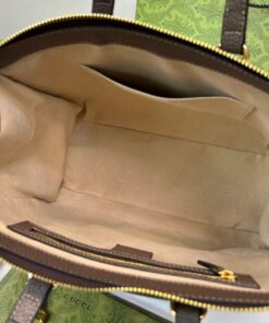 Gucci Ophidia Medium Top Handle Bag 13in/ 33cm Beige/Ebony Supreme Canvas Gold Hardware For Women 524537 K05NB 8745 - Image 10
