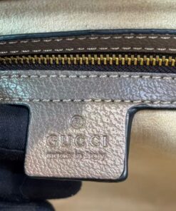 Gucci Ophidia Medium Top Handle Bag 13in/ 33cm Beige/Ebony Supreme Canvas Gold Hardware For Women 524537 K05NB 8745 - Image 11