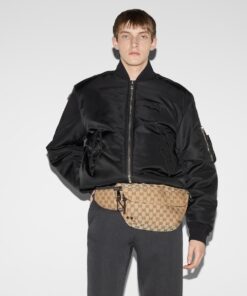 Alternative view of Gucci Small GG Belt Bag Beige And Dark Brown For Men 12.6in/32cm 804262 FADUK 9853