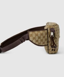 Gucci Small GG Belt Bag Beige And Dark Brown For Men 12.6in/32cm 804262 FADUK 9853 - Image 6