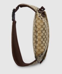 Gucci Small GG Belt Bag Beige And Dark Brown For Men 12.6in/32cm 804262 FADUK 9853 - Image 9