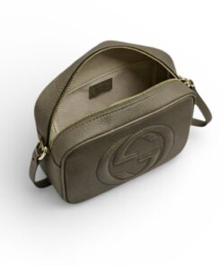 Gucci Soho Small Disco Bag Grayish Green For Women, Shoulder and Crossbody Bags 8in/21cm GG 308364 - Image 4