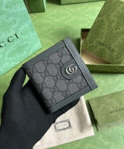 Gucci Ophidia Wallet Supreme Canvas Grey For Men 4in/10cm 732016 UULBN 1244