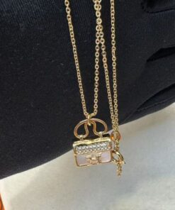 Hermes Amulettes Constance Necklace Gold Tone For Women - Image 5