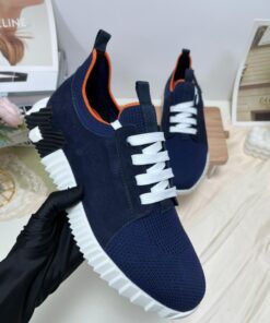 Hermes Depart Sneaker Dark Blue For Men - Image 3
