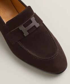 Alternative view of Hermes Paris Loafers Marron Ebene For Men H192437ZAME405