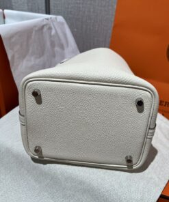 Hermes Picotin Lock 18 White Bag For Women 7.1in/18cm - Image 9