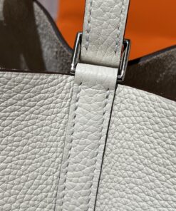 Hermes Picotin Lock 18 White Bag For Women 7.1in/18cm - Image 4