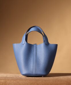 Hermes Picotin Lock 18 Blue Bag For Women 7.1in/18cm - Image 8