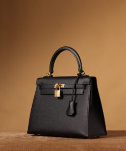Alternative view of Hermes Kelly Epsom Top Handle Bag 9.8in/ 25cm Black Gold Hardware  For Women
