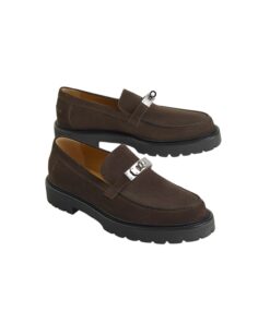 Hermes Icone Loafers Marron Ebene For Men H242908ZAME410