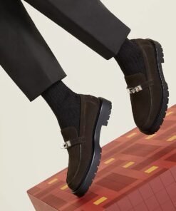 Alternative view of Hermes Icone Loafers Marron Ebene For Men H242908ZAME410