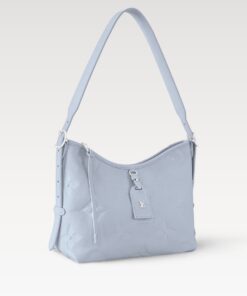 Alternative view of Louis Vuitton CarryAll PM Shoulder Bag 11.6in/ 29.5cm Blue Washed Silver Hardware For Women M46673