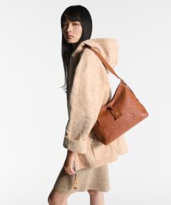 Louis Vuitton CarryAll PM Shoulder Bag 11.6in/ 29.5cm Cognac Brown Gold Hardware For Women M11790 - Image 3