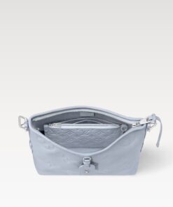 Louis Vuitton CarryAll PM Shoulder Bag 11.6in/ 29.5cm Blue Washed Silver Hardware For Women M46673 - Image 3