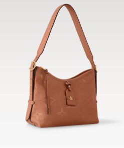 Louis Vuitton CarryAll PM Shoulder Bag 11.6in/ 29.5cm Cognac Brown Gold Hardware For Women M11790 - Image 4