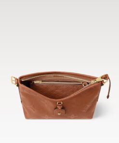 Louis Vuitton CarryAll PM Shoulder Bag 11.6in/ 29.5cm Cognac Brown Gold Hardware For Women M11790 - Image 5