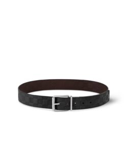 Louis Vuitton Damier Print 40MM Reversible Belt Black/Dark Brown For Men M9150U
