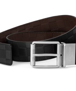 Louis Vuitton Damier Print 40MM Reversible Belt Black/Dark Brown For Men M9150U - Image 4