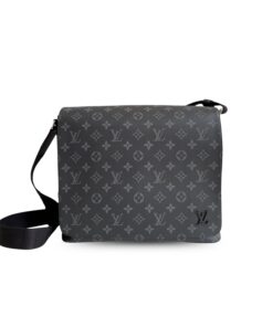 Louis Vuitton District MM Monogram Eclipse Canvas For Men, Shoulder and Crossbody Bags 12.2in/31cm LV M44001