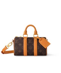Louis Vuitton Keepall Bandouliere 25 Travel Bag 9.8in/ 25cm Brown Monogram Gold Hardware M14026