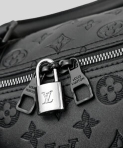 Louis Vuitton Keepall Bandouliere 50 Travel Bag 19.7in/ 50cm Black Monogram Shadow Matte Black Hardware M44810 - Image 5