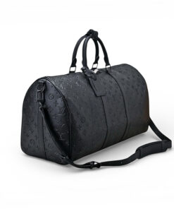 Alternative view of Louis Vuitton Keepall Bandouliere 50 Travel Bag 19.7in/ 50cm Black Monogram Shadow Matte Black Hardware M44810