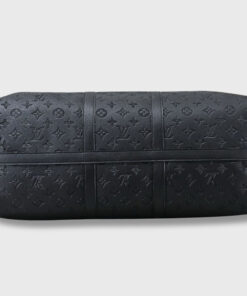 Louis Vuitton Keepall Bandouliere 50 Travel Bag 19.7in/ 50cm Black Monogram Shadow Matte Black Hardware M44810 - Image 7