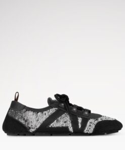 Louis Vuitton LV Sneakerina Black/Silver For Women 1AHND2 - Image 4