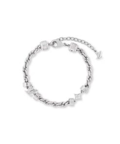 Louis Vuitton LV Wire Bracelet Silver-Toned For Men M02744