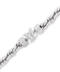 Louis Vuitton LV Wire Bracelet Silver-Toned For Men M02744 - Image 4
