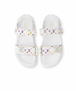 Louis Vuitton LV x TM LV Sunset Flat Comfort Sandal White For Women 1AGXEQ