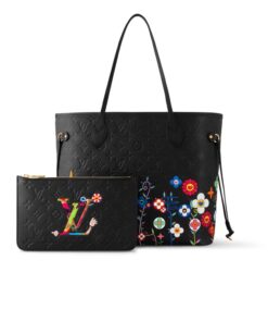 Louis Vuitton LV x TM Neverfull MM Handbag Black For Women 12.2in/31cm M13675 - Image 3