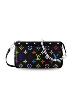Louis Vuitton LV x TM Pochette Accessoires Shoulder Bag 8.7in/ 22cm Multicolor Monogram Canvas Gold Hardware For Women M13663
