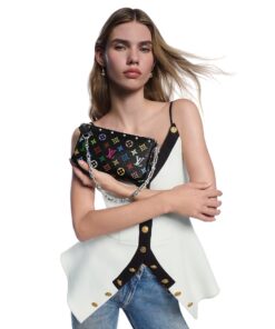 Alternative view of Louis Vuitton LV x TM Pochette Accessoires Shoulder Bag 8.7in/ 22cm Multicolor Monogram Canvas Gold Hardware For Women M13663