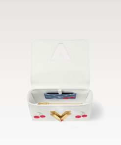Louis Vuitton LV x TM Twist PM Top Handle Bag 7.5in/ 19cm White Gold Hardware For Women M13239 - Image 5