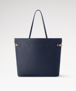 Louis Vuitton Neverfull Inside Out MM Tote Bag 12.2in/ 31cm Navy Gold Hardware For Women M14994 - Image 5