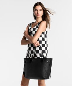 Alternative view of Louis Vuitton Neverfull MM Tote Bag 12.2in/ 31cm Black Silver Hardware For Women M11930