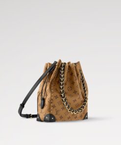 Louis Vuitton Noé Trunk PM Handbag Monogram Reverse Brown For Women 9.1in/23cm M13324 - Image 4