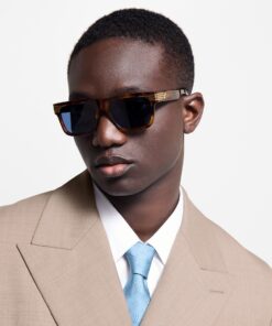 Louis Vuitton LV Slide Square Sunglasses Chocolate Tortoise for Men Z2746U - Image 5
