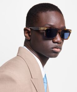 Alternative view of Louis Vuitton LV Slide Square Sunglasses Chocolate Tortoise for Men Z2746U