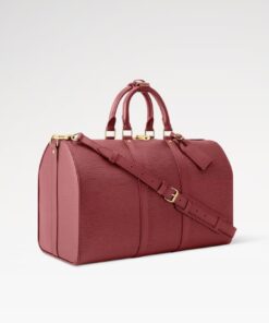 Louis Vuitton Keepall Bandouliere 45 Travel Bag 17.7in/ 45cm Bordeaux Gold Hardawre M15180 - Image 3