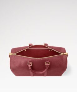 Louis Vuitton Keepall Bandouliere 45 Travel Bag 17.7in/ 45cm Bordeaux Gold Hardawre M15180 - Image 4